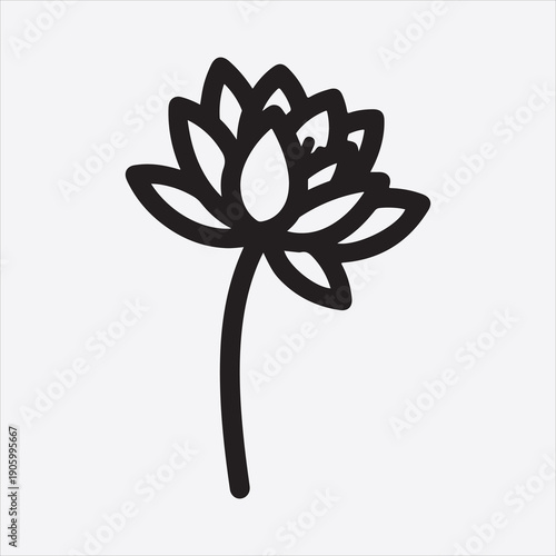Принти на полотні Water lili vector flower design