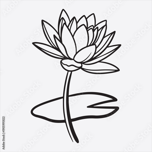 Foto Water lili vector flower design