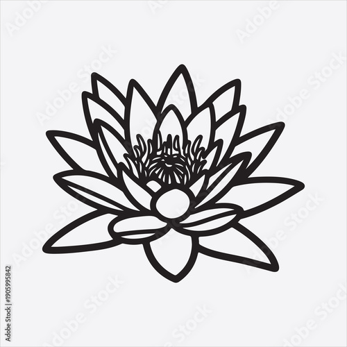 Φωτογραφία Water lili vector flower design