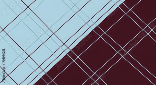 Modern plaid pattern with maroon and light blue colors