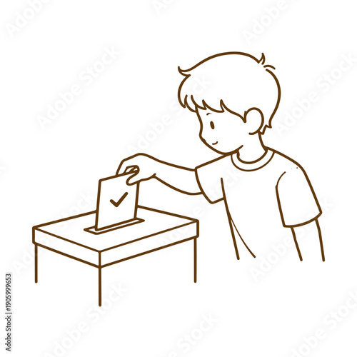 Man votes vector illustration on a white background
Vector illustration on a white background