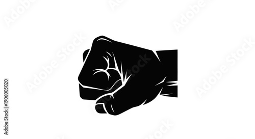 Silhouette of a clenched fist