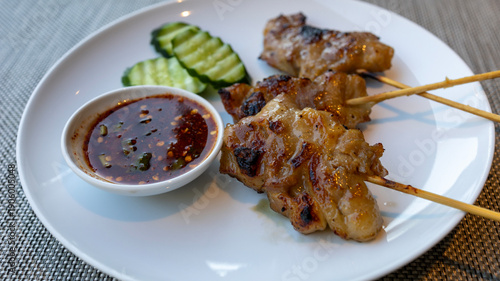 Delicious Thai Pork Satay a...