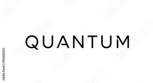 Simple black Quantum text on white background.