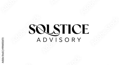 Solstice Advisory company logo design on white background.