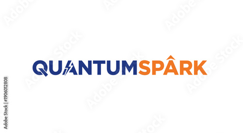 Quantum Spark Logo Design Element.