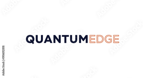 Quantum Edge logo design with modern typography and contrasting colors.