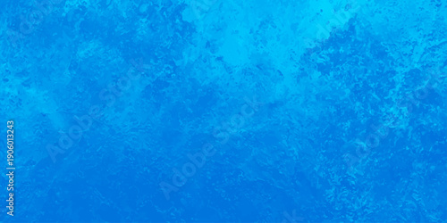 A textured turquoise grunge backdrop features a blue paint pattern with liquid ripples and bubbles that evoke a cold underwater sea surface or a wet swimming pool wallpaper
