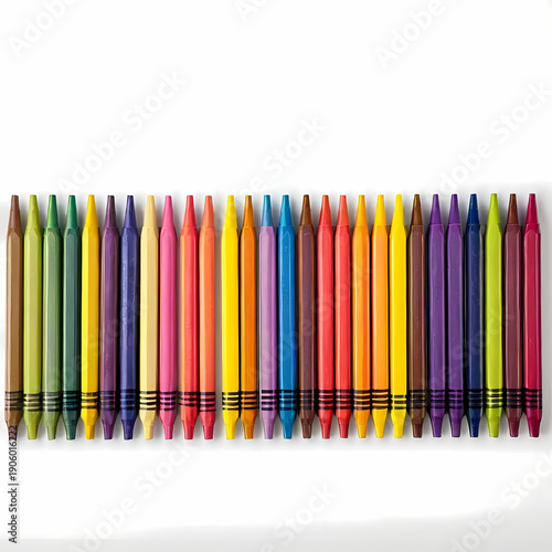 Wallpaper Mural colored pencils on white background Torontodigital.ca