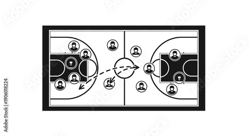 A vector illustration of an old black and white safe with a dollar sign featuring digital display buttons and electronic gear like a vintage tape recorder and mobile technology device