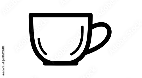 Simple cup icon isolated