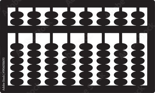 Abacus calculation tool vector icon isolated on transparent background symbolizing mathematics accounting education mental arithmetic traditional tools