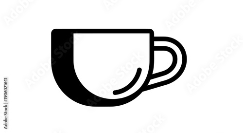 Simple cup illustration on white background