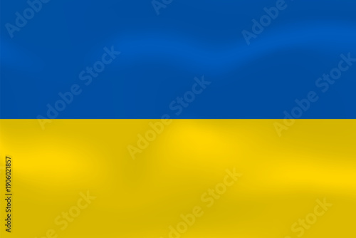 Ukraine flag with wavy silk effect. Vector flag symbolizing national pride, identity, heritage, patriotism and authority