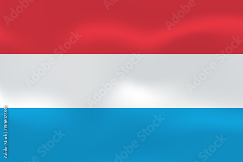Luxembourg flag with wavy silk effect. Vector flag symbolizing national pride, identity, heritage, patriotism and authority