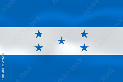 Honduras flag with wavy silk effect. Vector flag symbolizing national pride, identity, heritage, patriotism and authority