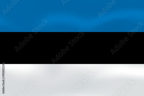 Estonia flag with wavy silk effect. Vector flag symbolizing national pride, identity, heritage, patriotism and authority