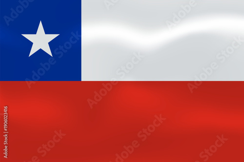 Chile flag with wavy silk effect. Vector flag symbolizing national pride, identity, heritage, patriotism and authority