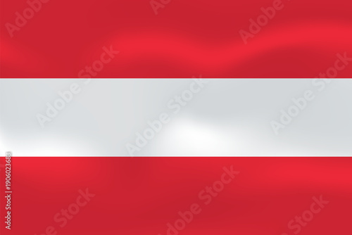 Austria flag with wavy silk effect. Vector flag symbolizing national pride, identity, heritage, patriotism and authority