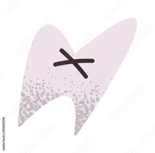 Clean white healthy tooth sticker