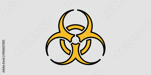 Biohazard symbol warning of biological hazard danger alert sign for contagious disease threat pandemic research science and infection control safety precautions healthcare medical laboratory emergency