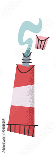 Toothpaste dental care sticker design