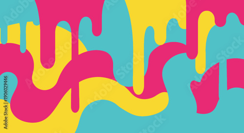 Psychedelic abstract background with colorful melting paint drips