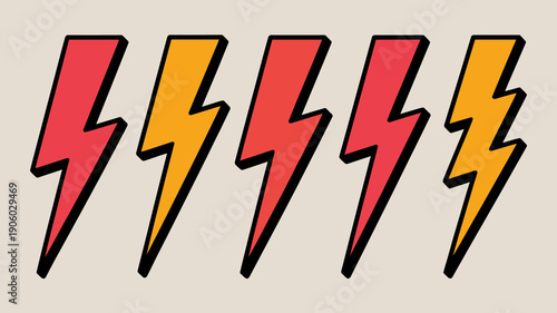 Retro lightning bolt pattern graphic design vibrant energy concept energetic power symbol bold graphic illustration for modern backgrounds and abstract art projects energetic motion dynamic abstract e