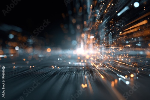 Wallpaper Mural Digital transformation concept showing a transition into abstract digital elements. Torontodigital.ca