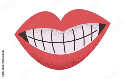 Smiling mouth with healthy teeth
