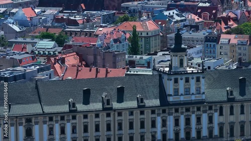 Telephoto Urban Pulse: Wrocław University and Bridge Traffic