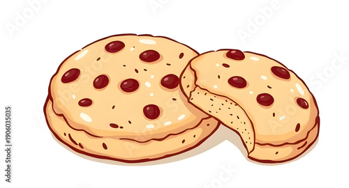 cookie, biscuit, sweet, dessert, snack, food, bakery, baked, treat, chocolate, chip, choco, sugary, dough, pastry, homemade, fresh, tasty, delicious, yummy, golden, brown, round, crunchy, cute, cartoo