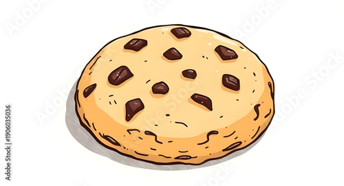 cookie, biscuit, sweet, dessert, snack, food, bakery, baked, treat, chocolate, chip, choco, sugary, dough, pastry, homemade, fresh, tasty, delicious, yummy, golden, brown, round, crunchy, cute, cartoo
