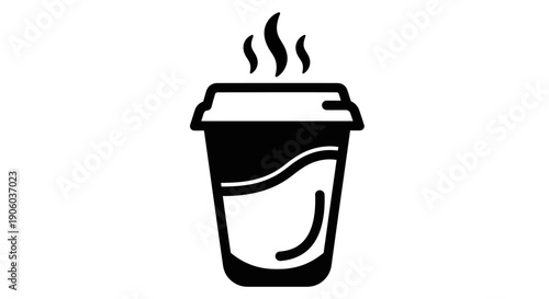 Steaming coffee cup graphic
