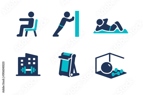 Text icon workout clean compact simple generation vector numbers no image labels