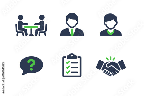 Candidate vector background simple image interview table generation no numbers icon bubble