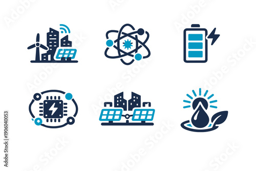 No image smart icon battery simple fusion power labels generation vector breakthrough