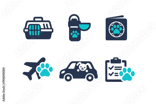 Ride vector generation numbers icon image pet text airplane travel scalable no