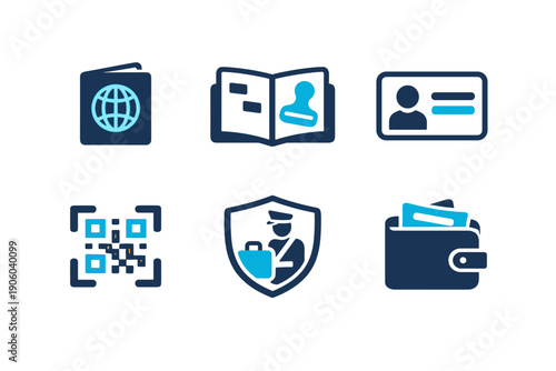 Letters generation boarding icon simple stamp passport vector image scalable labels no