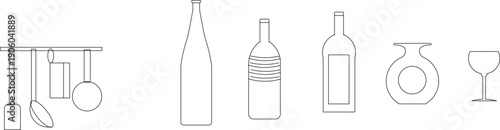 Set of technical vector drawings for architecture and interior design, featuring furniture layouts, electronics, and fireplaces.