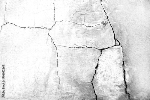 White black grey wall, floor with cracks, texture background