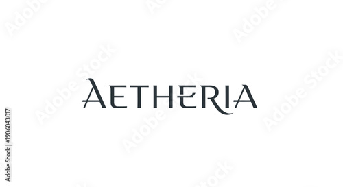 Aetheria logo design with elegant typography and simple style.