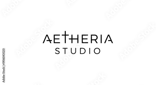 Aetheria Studio logo design on white background.
