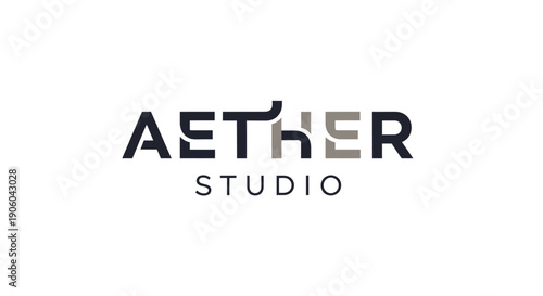 Aether Studio logo design with modern typography and clean aesthetic.