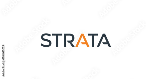 Strata company logo design element on white background.