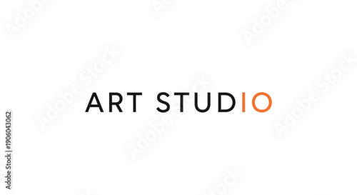 Art Studio Logo Design Concept with Creative Typography.
