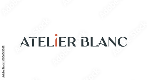 Atelier Blanc logo design with elegant typography and minimalist style.