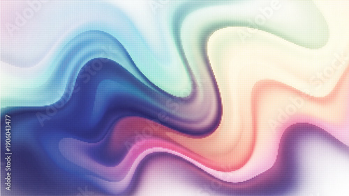 Light abstract background with colorful wavy dotted pattern, gentle fluid motion, soft gradient transition, and bright artistic design.
