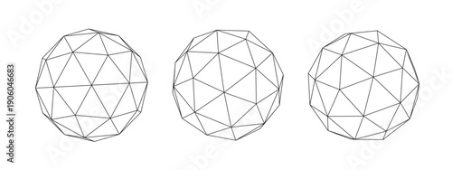 Monochrome Wireframe Grid Shape. Abstract 3D Hexagon Geometric Spiral Shape
