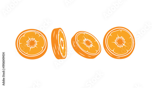 hand drawn carrot slices illustration with vegetable cross sections vector illustration